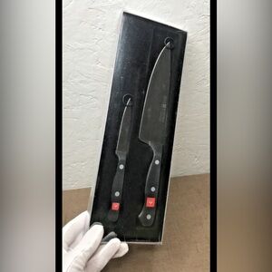 New WÜSTHOF Gourmet 2-Piece Chef's Set 4" Utility Knife 8" Chef’s Knife Germany